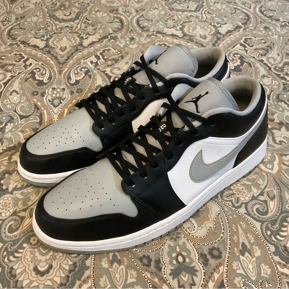 Mint Air Jordan 1 Low Smoke Grey 553558-039 Shoes Mens Sz 15 Worn 1x